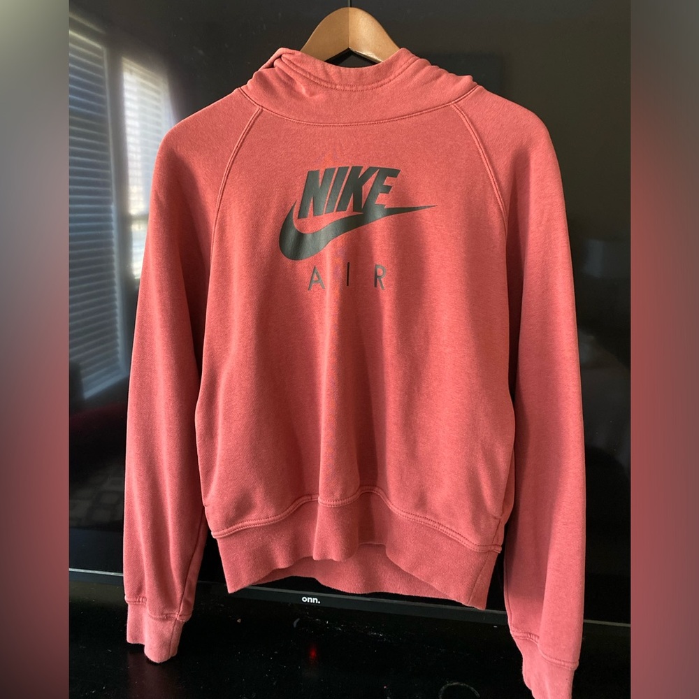 Nike Coral Crewneck Sweatshirt with Black Nike Air Logo